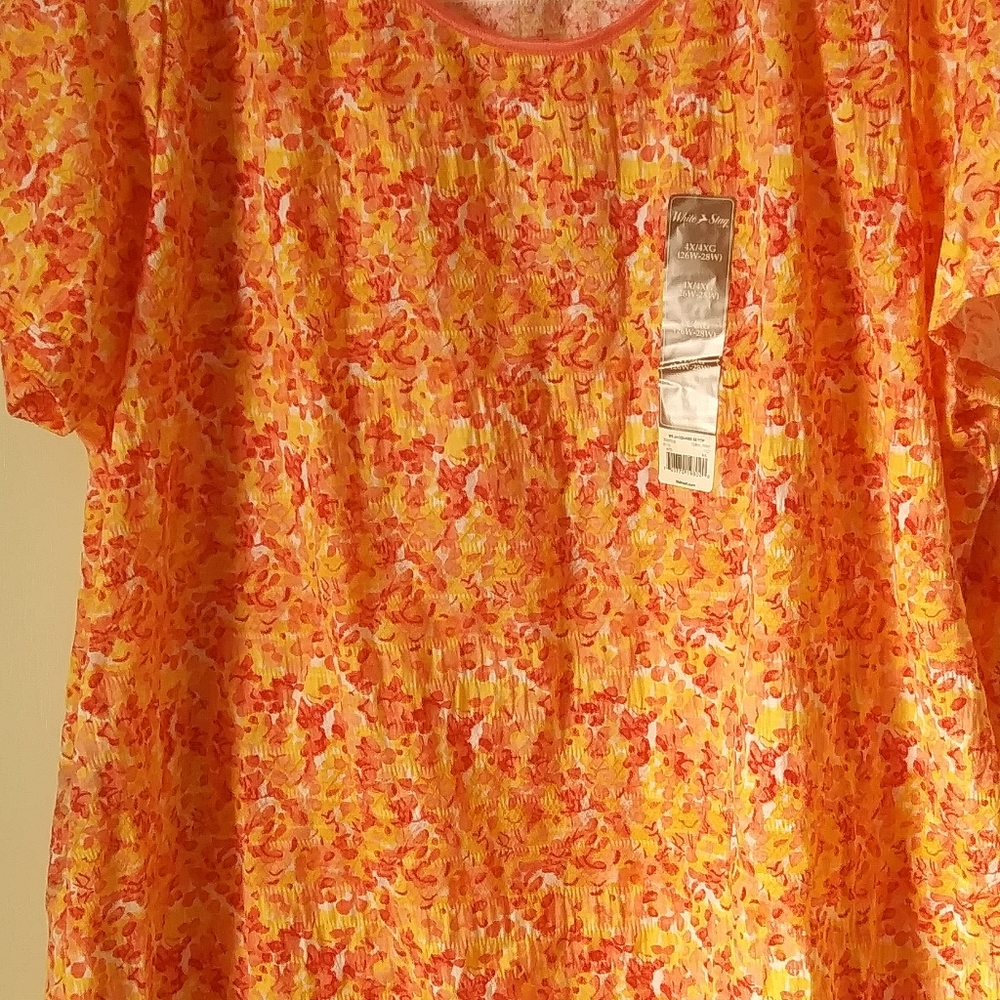 Women's 4x White Stag peach and yellow top
